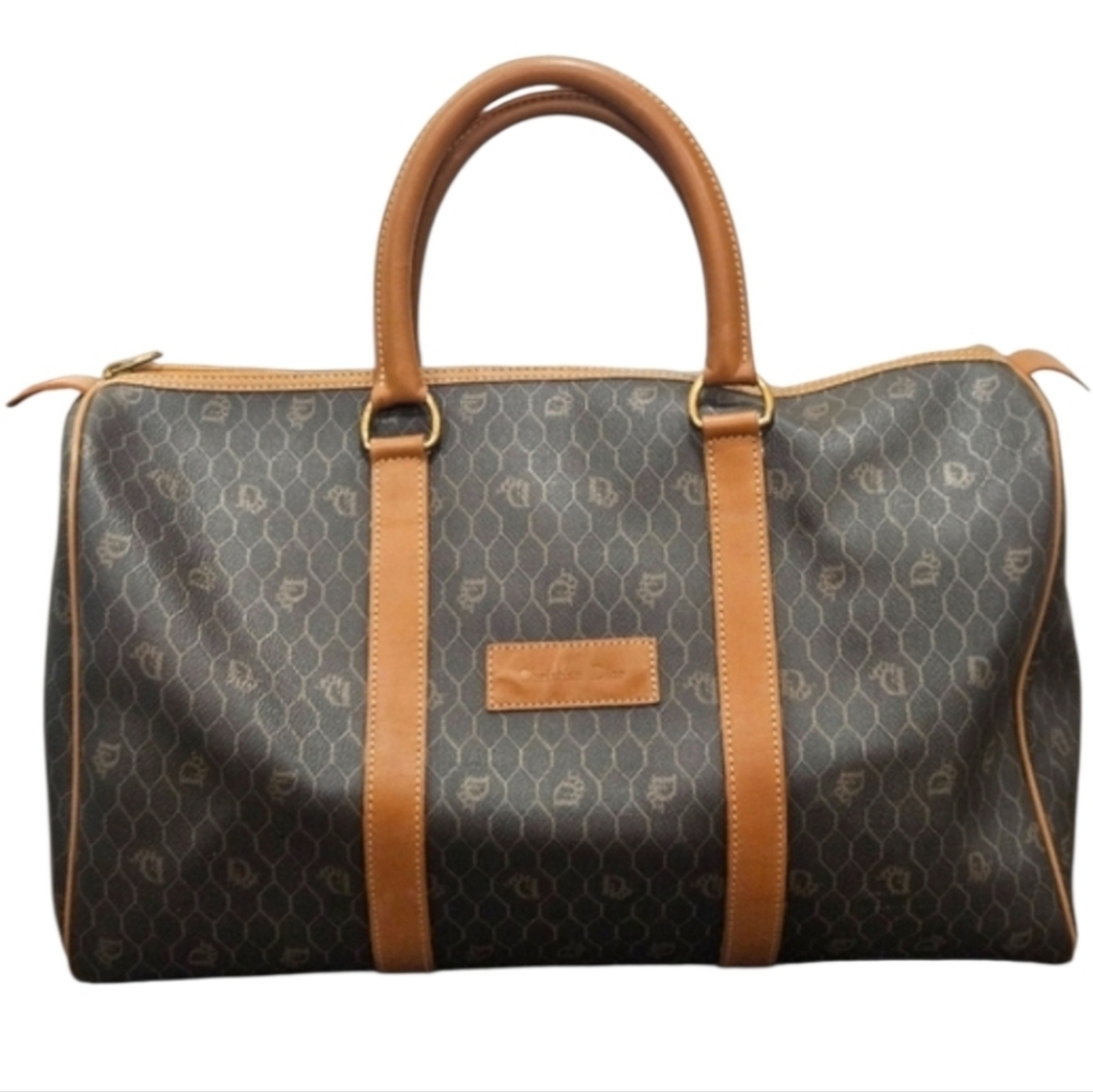 DIOR Honeycomb Weekender Duffle Travel Bag + COA | Vintage